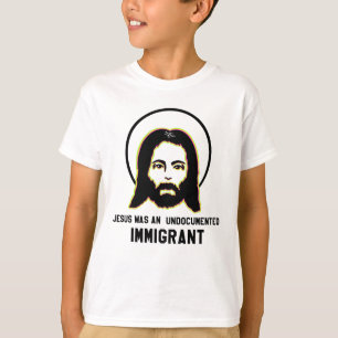 Jesus Was An Undocumented Immigrant Black Trippy T-Shirt