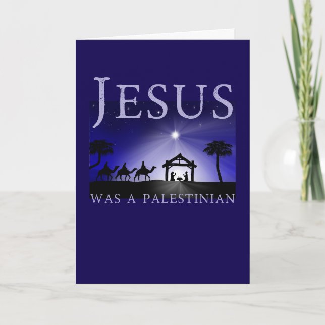 Jesus Was Palestinian Christmas Orthodox Catholic Card (Front)