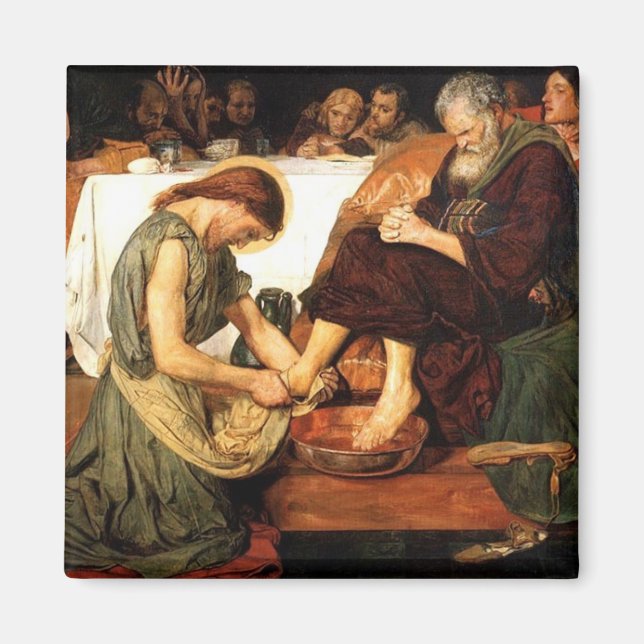 Jesus washes the Disciples feet Magnet (Front)