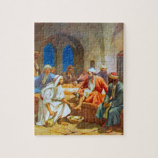 Jesus Washing Feet Biblical Scene Jigsaw Puzzle