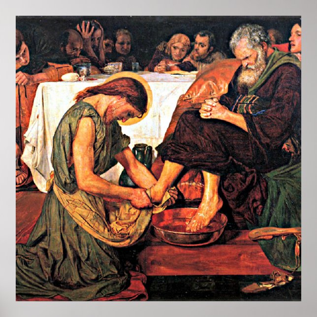 Jesus Washing Peter's Feet (2) Poster (Front)