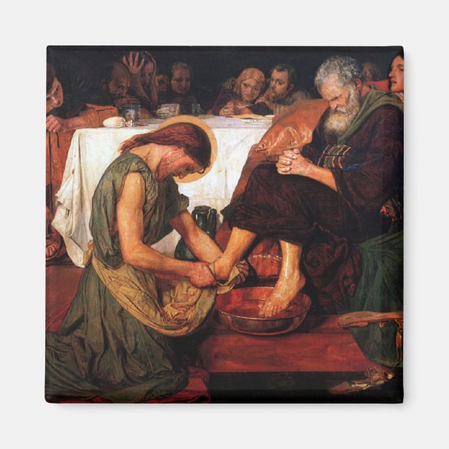Jesus Washing Peter's Feet Magnet (Front)
