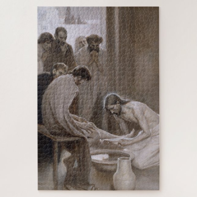Jesus Washing the Feet of His Disciples Jigsaw Puzzle (Vertical)
