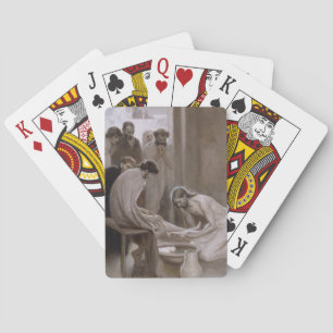Jesus Washing the Feet of His Disciples Playing Cards