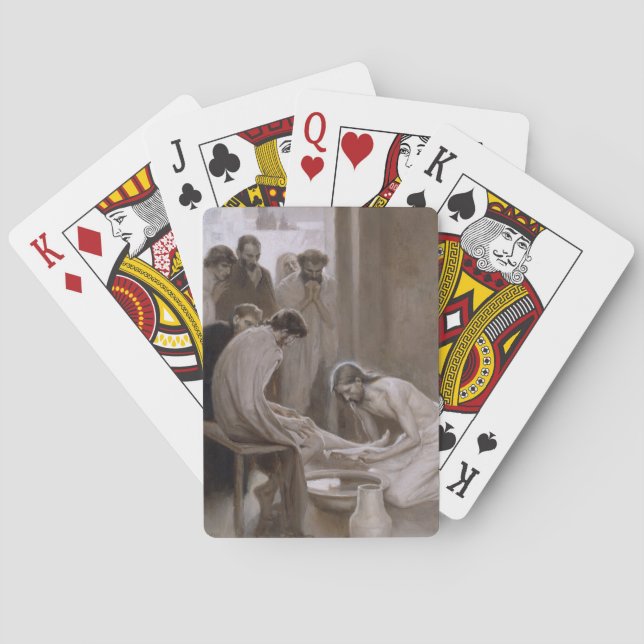 Jesus Washing the Feet of His Disciples Playing Cards (Back)