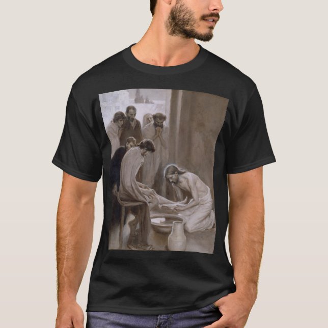 Jesus Washing the Feet of His Disciples T-Shirt (Front)