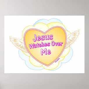 Jesus Watches Over Me Poster