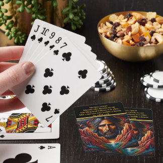 Jesus Watching Over the Mountains Playing Cards