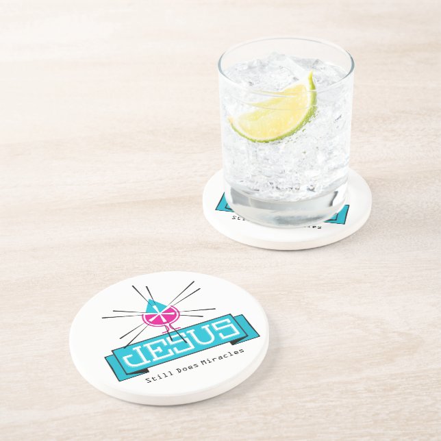 JESUS Water to Wine Miracle Coaster (Side)