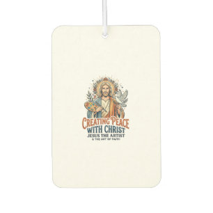 Jesus Watercolor Hobby T-Shirt Inspirational Faith Car Air Freshener