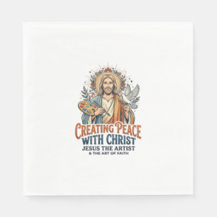 Jesus Watercolor Hobby T-Shirt Inspirational Faith Napkin
