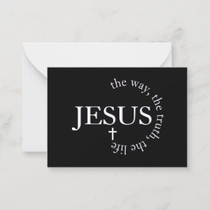 Jesus way, truth, life John 14:6 Cross Card