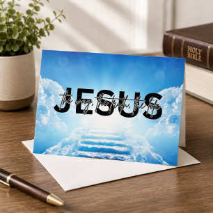 Jesus way, truth, life John 14:6 Heaven Stairs Card