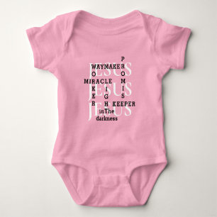 Jesus Waymaker Miracle Girl Baby Bodysuit