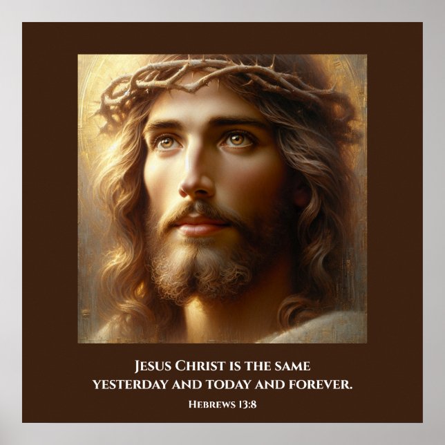 Jesus Wearing Crown of Thorns Poster (Front)