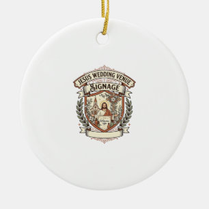 Jesus Wedding Venue Signage Jesus Wedding Venue Si Ceramic Tree Decoration