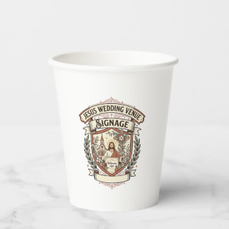 Jesus Wedding Venue Signage Jesus Wedding Venue Si Paper Cups