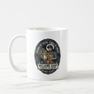 Jesus Welder Metal Shop T-Shirt Inspirational Fait Coffee Mug
