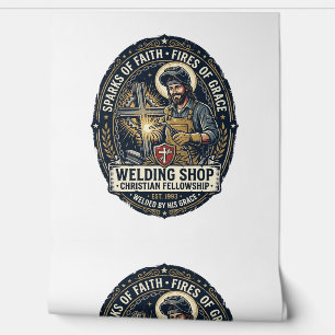 Jesus Welder Metal Shop T-Shirt Inspirational Fait Wallpaper