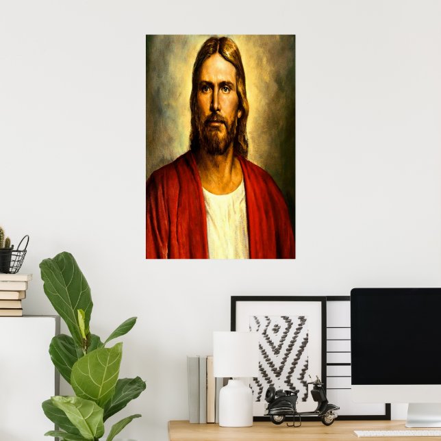 Jesus white and red robe poster (Home Office)