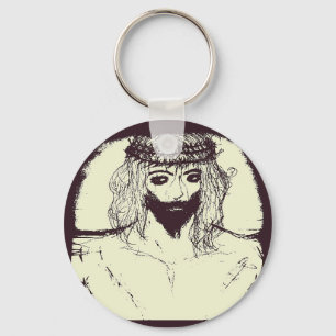 Jesus will save us and the sky open up   key ring