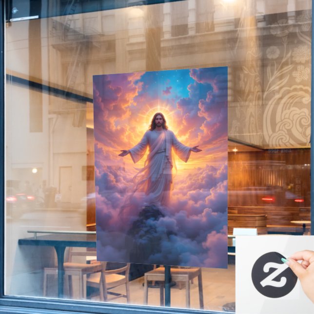 Jesus Window Cling (Cafe Window)