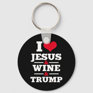Jesus Wine Trump Religious Christian Faith Mum Gif Key Ring