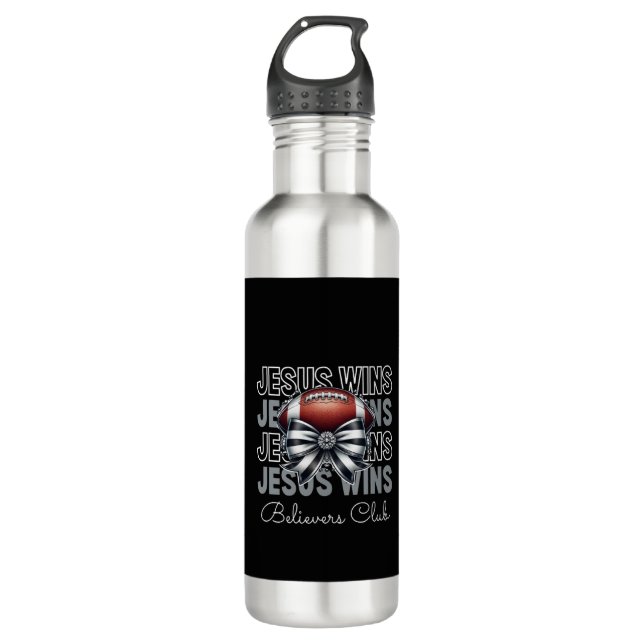 Jesus Wins Believers Club Water Bottle (Front)
