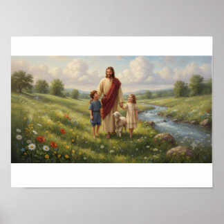 Jesus with Children Christian Wall Art | Faith Art