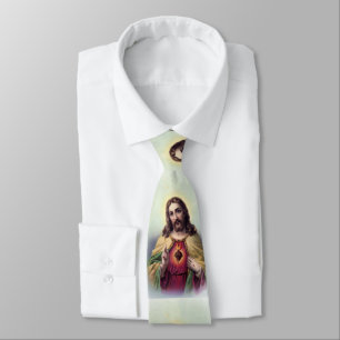 Jesus with Glowing Heart Tie