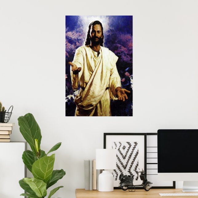 Jesus with his arms open to you poster (Home Office)