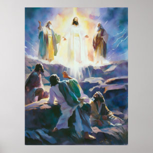 Jesus With Moses And Elijah On The Mountain Poster