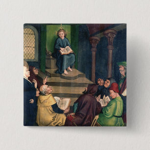 Jesus with the Doctors 15 Cm Square Badge