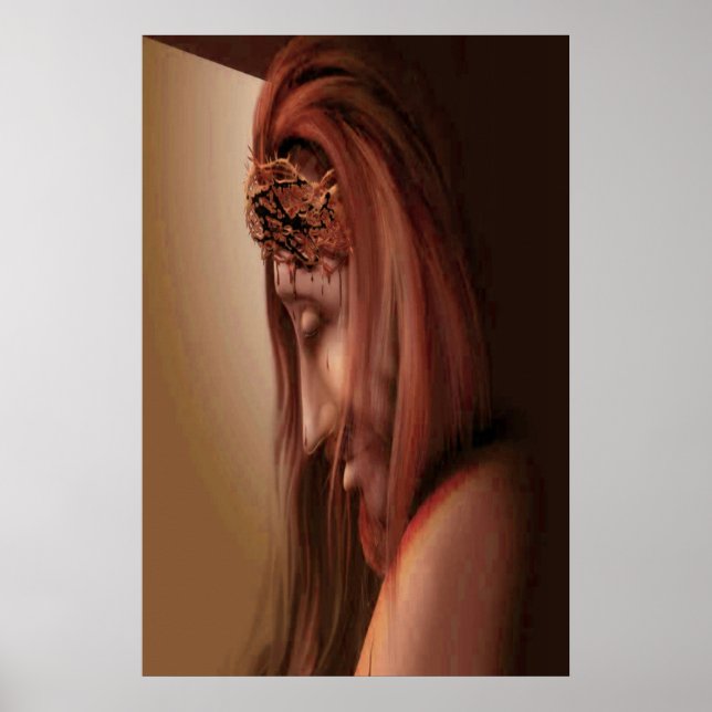 Jesus with thorns on his head poster (Front)