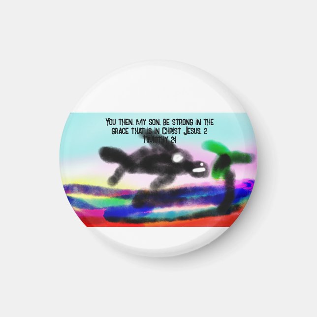 jesus with us  magnet (Front)