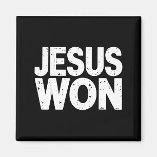 Jesus Won Christian Faith Religious  Magnet