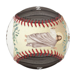 Jesus wooden cross He is Risen Catholic Baseball