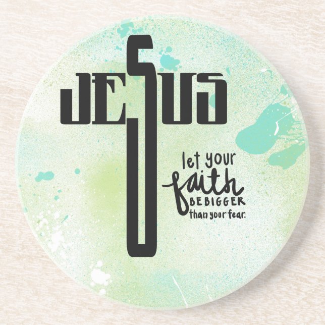 Jesus Word Art Coaster (Front)