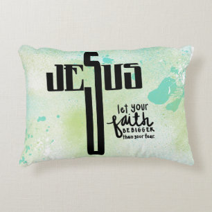Jesus Word Art Decorative Cushion