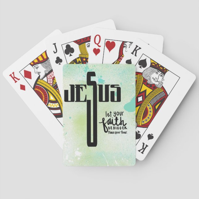 Jesus Word Art Playing Cards (Back)