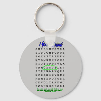 Jesus Word Search Puzzle Key Ring