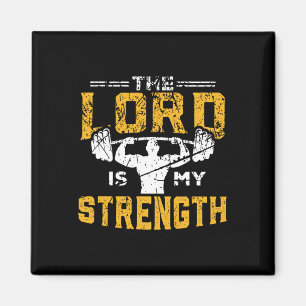 Jesus Workout The Lord Is My Strength Christian Gy Magnet