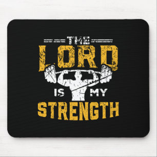 Jesus Workout The Lord Is My Strength Christian Gy Mouse Mat