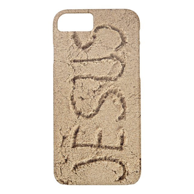 Jesus written in sand Case-Mate iPhone case (Back)