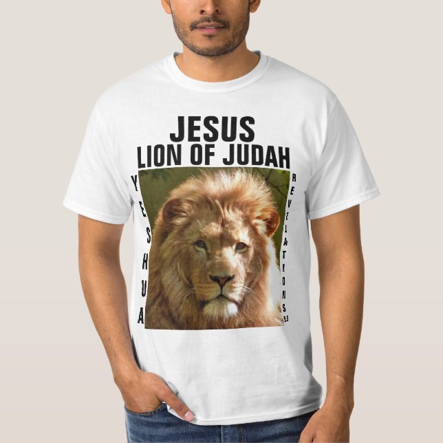 JESUS YESHUA LION OF JUDAH t-shirts tees (Front)