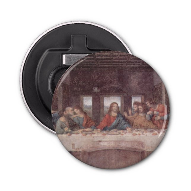 Jesus "Yeshua" The Last Supper, Leonardo da Vinci Bottle Opener (Front)