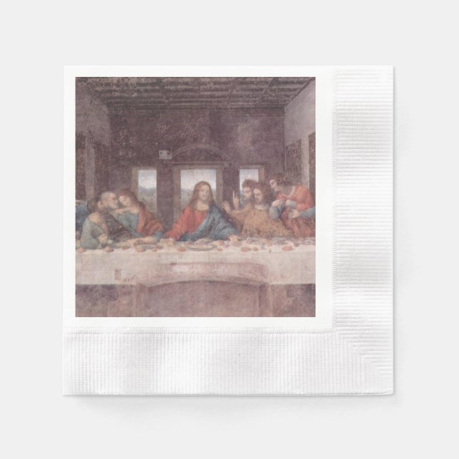 Jesus "Yeshua" The Last Supper, Leonardo da Vinci Napkin (Front)