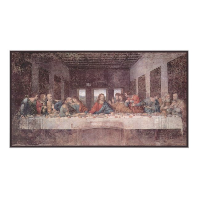Jesus "Yeshua" The Last Supper, Leonardo da Vinci Photo Print (Front)