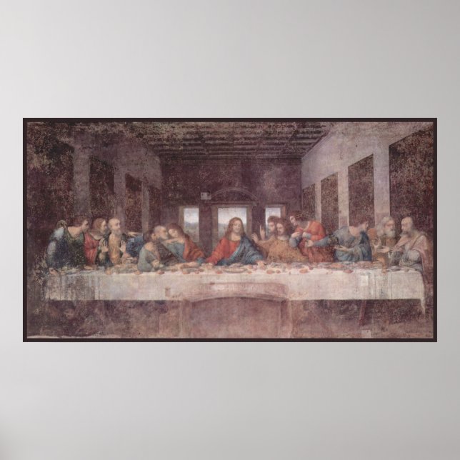 Jesus "Yeshua" The Last Supper, Leonardo da Vinci Poster (Front)