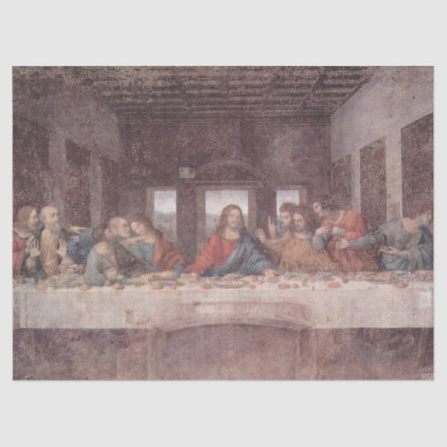 Jesus "Yeshua" The Last Supper, Leonardo da Vinci Tissue Paper (Front)